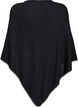 Fijngebreide poncho, Zwart, Packshot image number 1