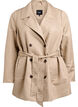 Korte trenchcoat met riem, Beige, Packshot image number 0