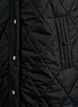 Lange gewatteerde gilet met drukknoopsluiting, Zwart, Packshot image number 3