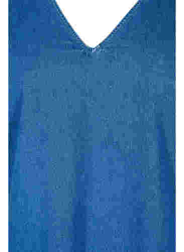Tuniek in denim met v-snit, Medium Blue Denim, Packshot image number 2