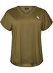 Sportief t-shirt met korte mouwen en v-hals, Groen, Packshot image number 0