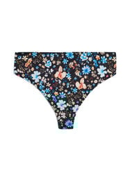 Bloemen brazilian bikini broekje, Blauw