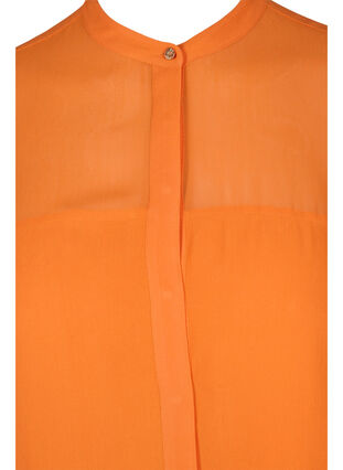 Lange viscose blouse met 3/4 mouwen, Orange Peel, Packshot image number 2
