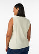 Gestreepte vest in linnen en viscose, Groen, Model image number 2