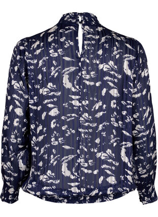 Smok blouse met print, Blue Leaf AOP, Packshot image number 1