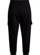 Cargo broek in zachte sweatstof, Black, Packshot image number 1