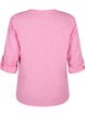 Blouse van katoen met v-hals, Rosebloom, Packshot image number 1