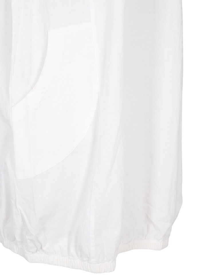 Katoenen jurk met korte mouwen, Wit, Packshot image number 3