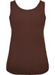 Effen basic top in katoen, Bruin, Packshot image number 1