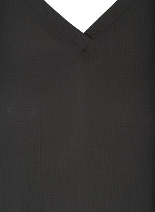 Jurk met halflange mouwen en a-lijn, Black, Packshot image number 2