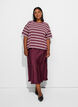 Satijnen midi rok, Rood, Model image number 0