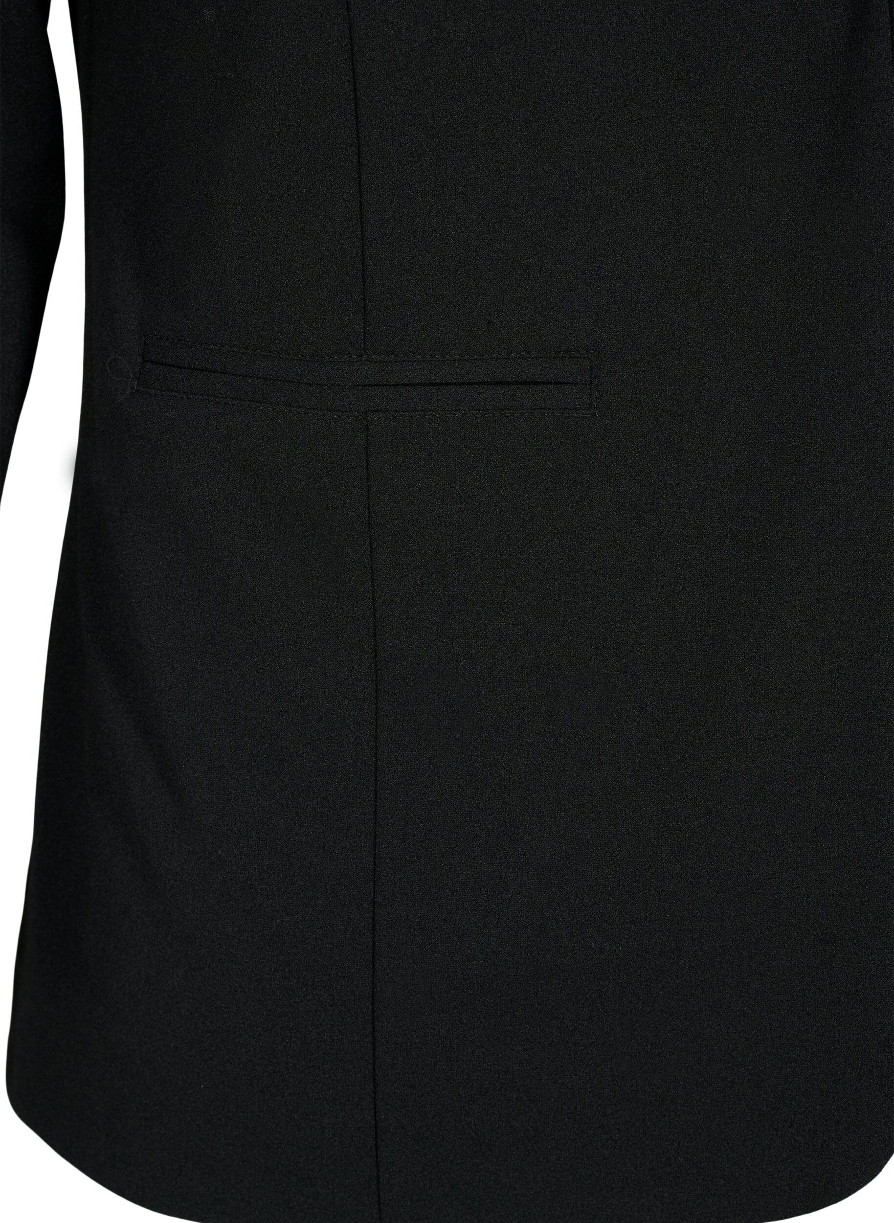 Zizzi Blazer met zakken, Black, Packshot image number 3