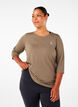 Sporttop met 3/4 mouwen, Beige, Model image number 0