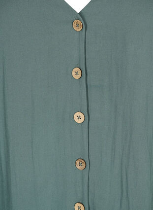 Viscose blouse met knopen en v-hals, Balsam Green, Packshot image number 2