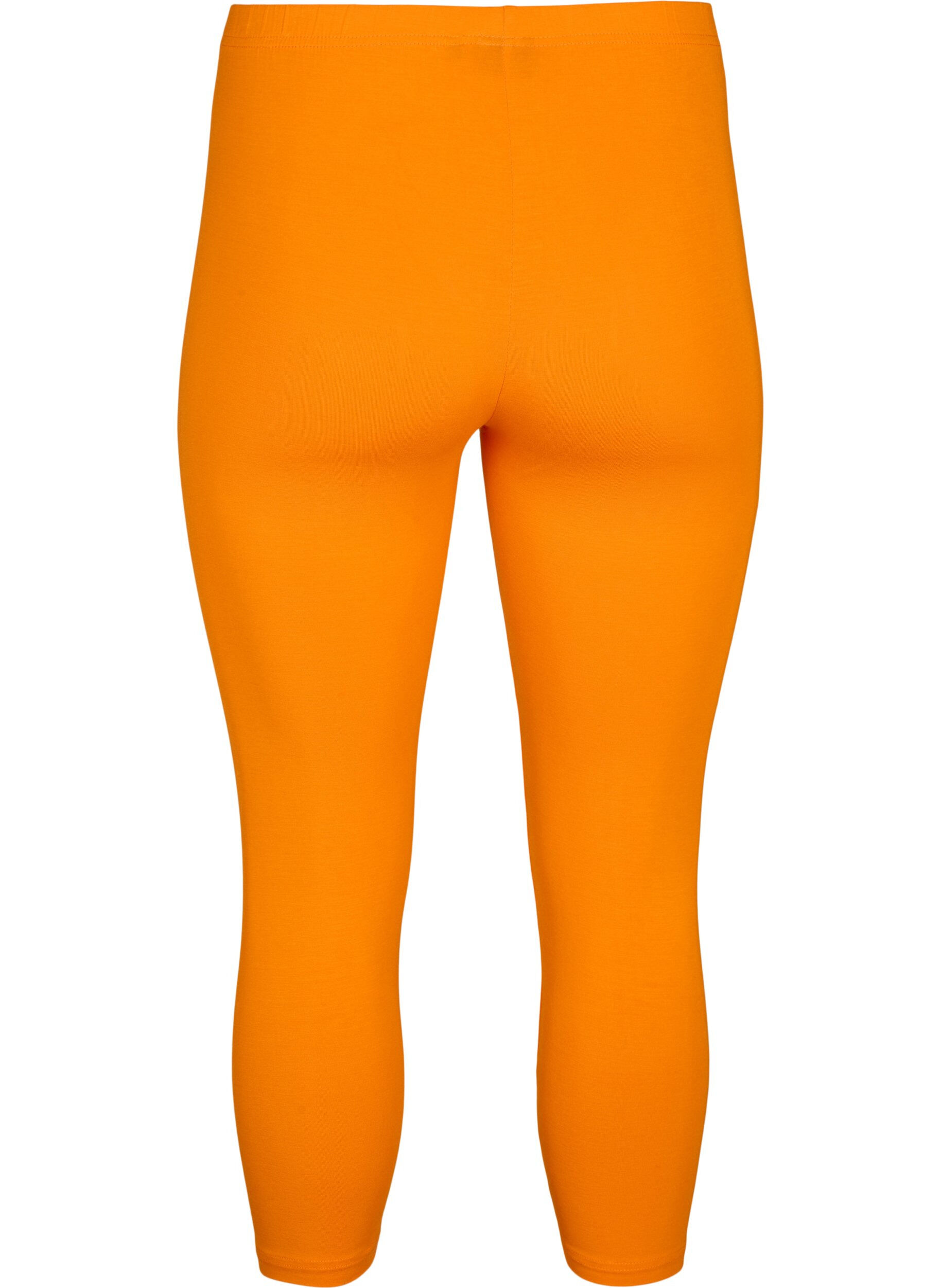 Zizzi Basic 3/4 legging in viscose, Oranje, Packshot image number 1