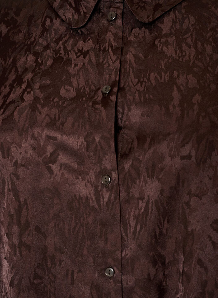 Shirt met ton-sur-ton paisleypatroon, Bruin, Packshot image number 2
