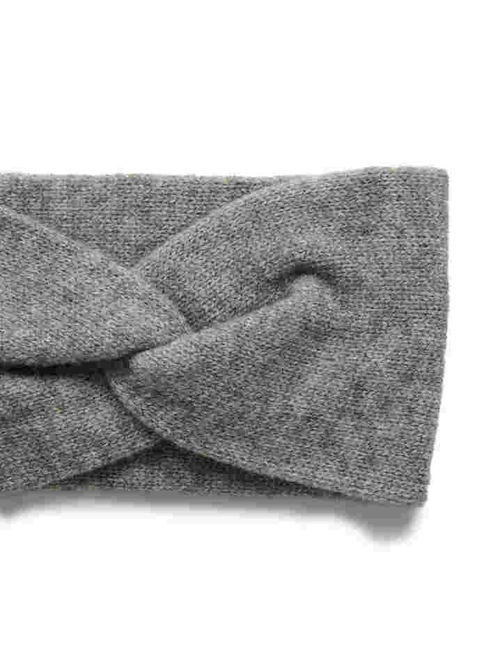 Gebreide hoofdband, Medium Grey Melange, Packshot image number 2