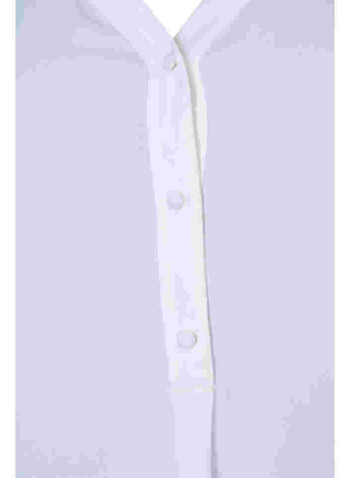 Blouse met lange mouwen en knoopsluiting, Bright White, Packshot image number 2