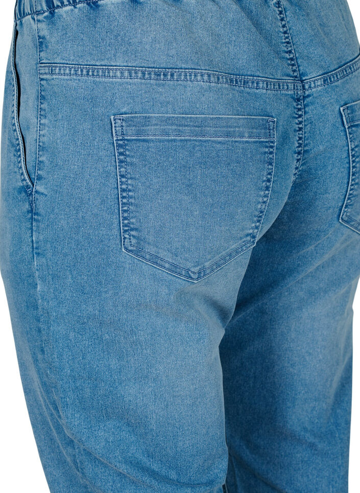 Denim joggers met zakken, Blauw, Packshot