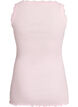 Top met kanten afwerking, Roze, Packshot image number 1