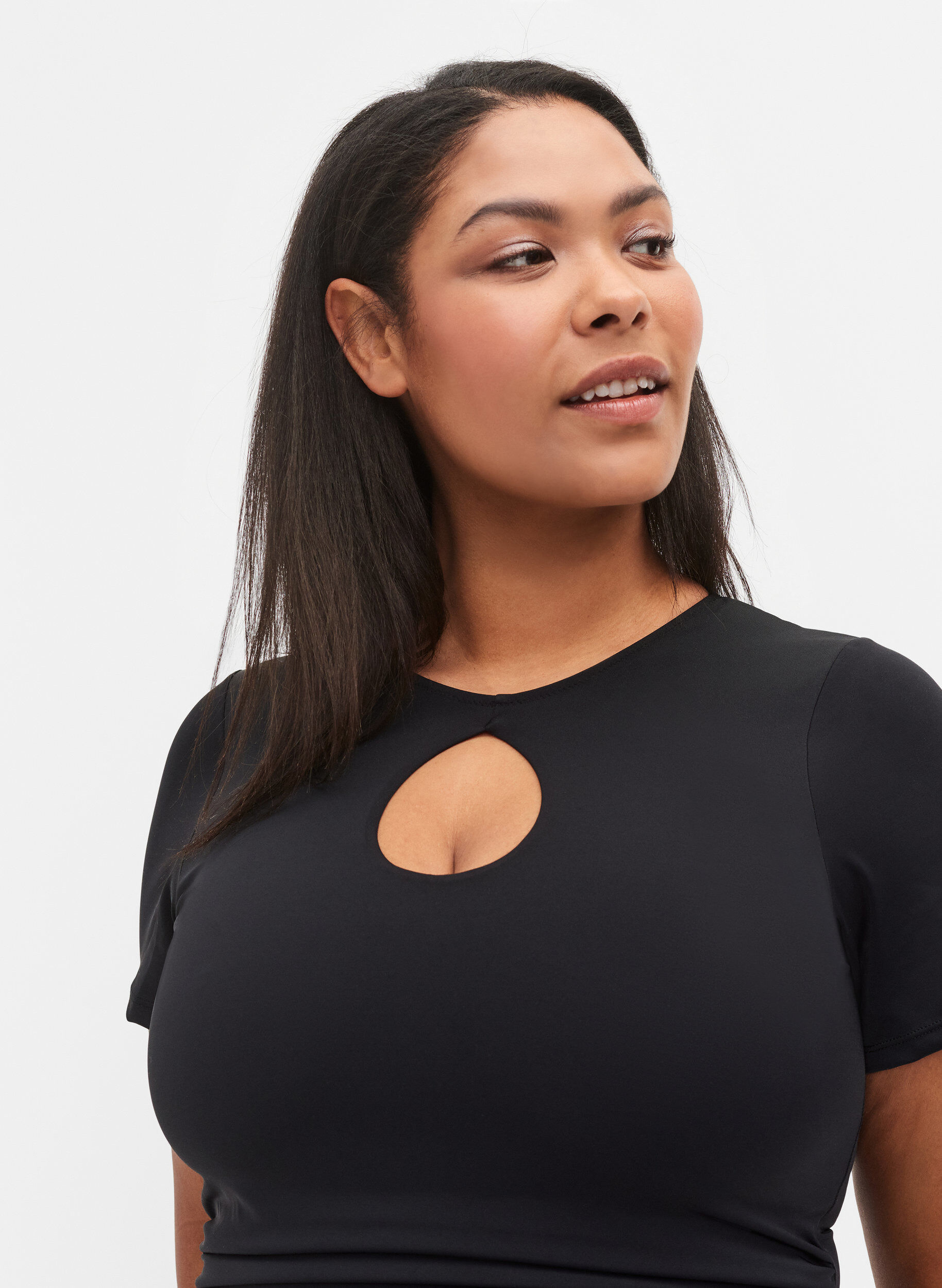 Zizzi Badpak met korte mouwen, Black, Model image number 2