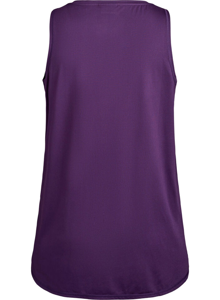 Workout top met V-hals, Paars, Packshot image number 1