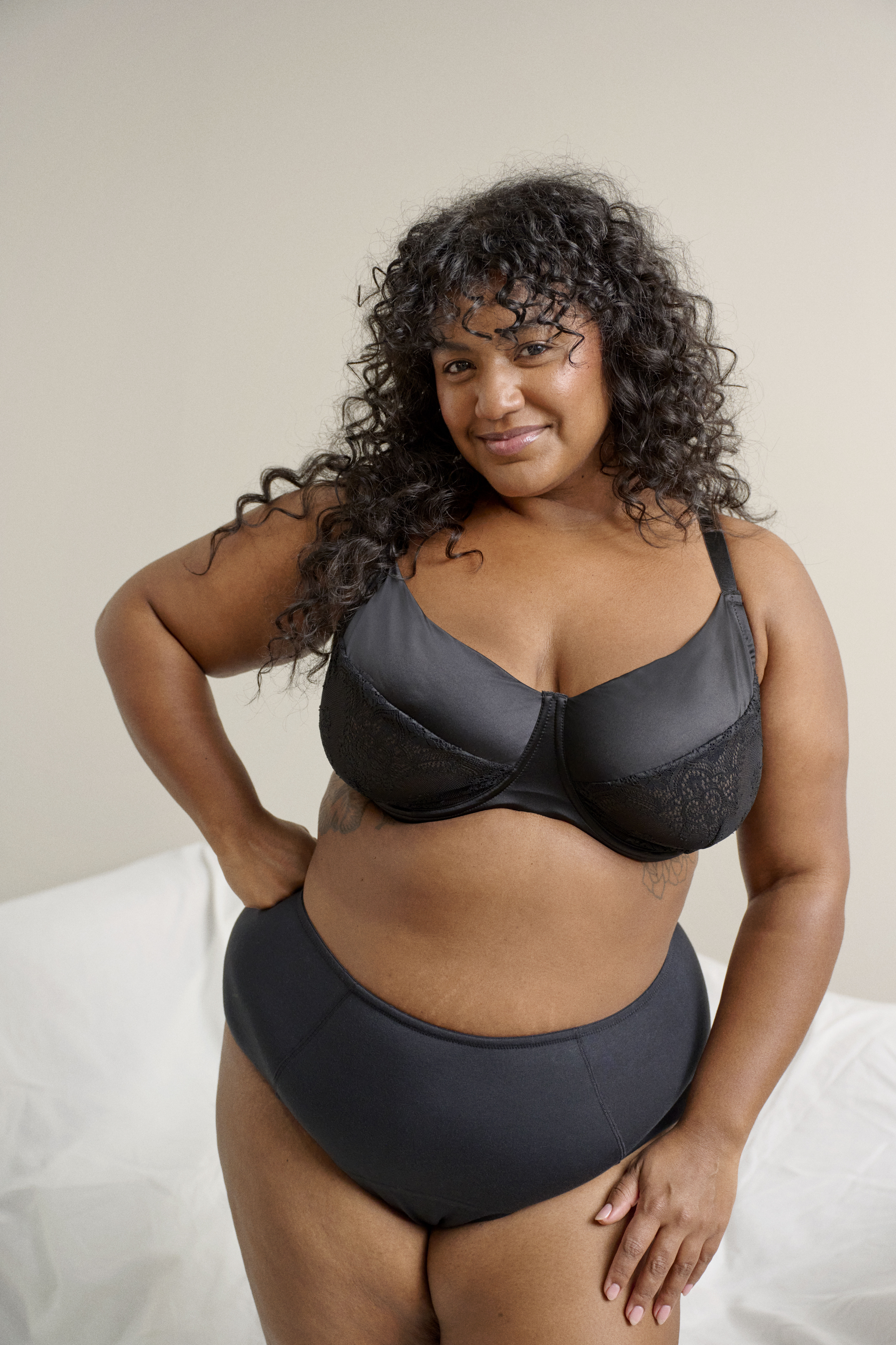 Zizzi Set met kant, , Model