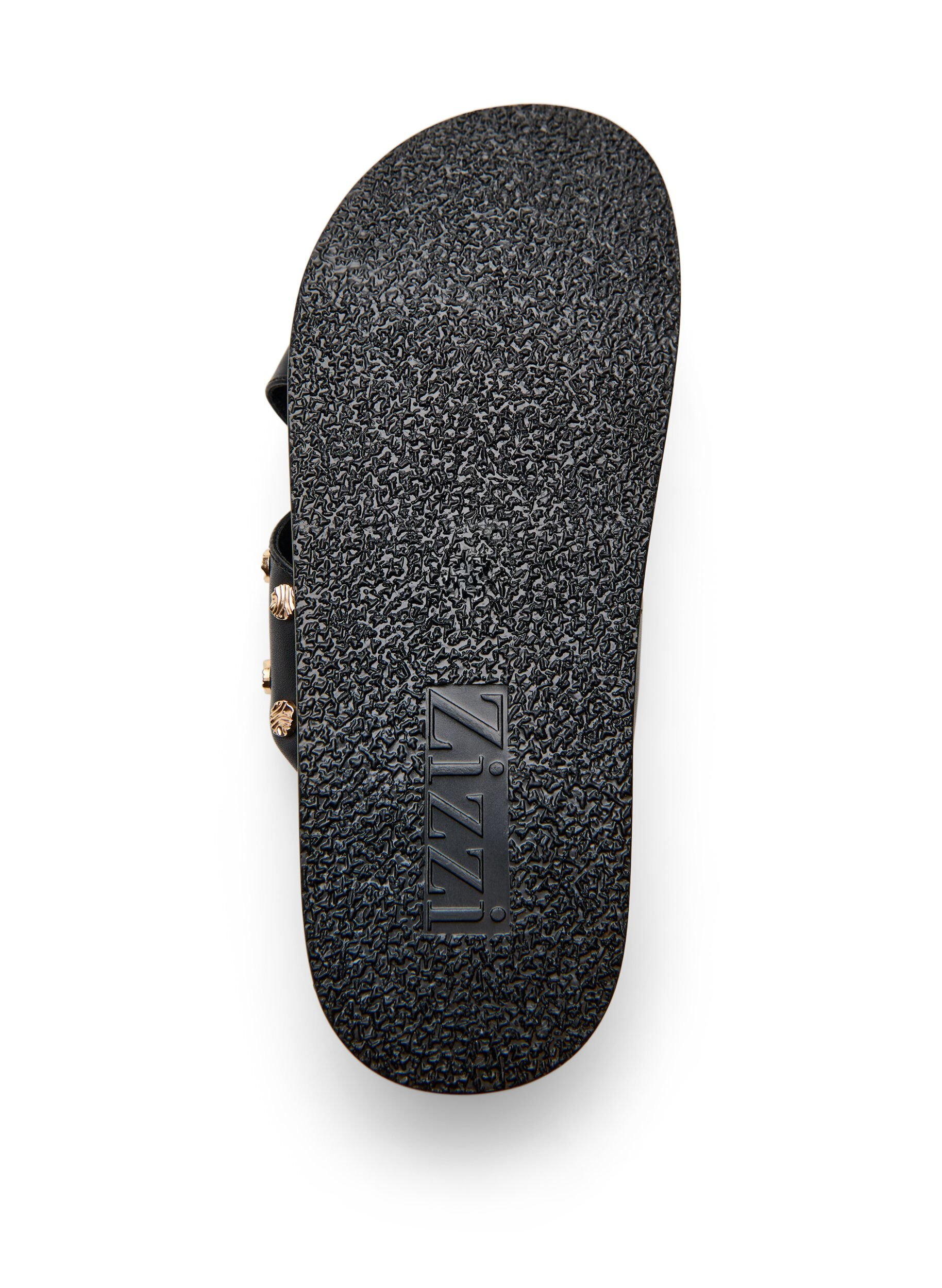 Zizzi Sandaal met gekruiste bandjes en decoratieve studs, Zwart, Packshot image number 4