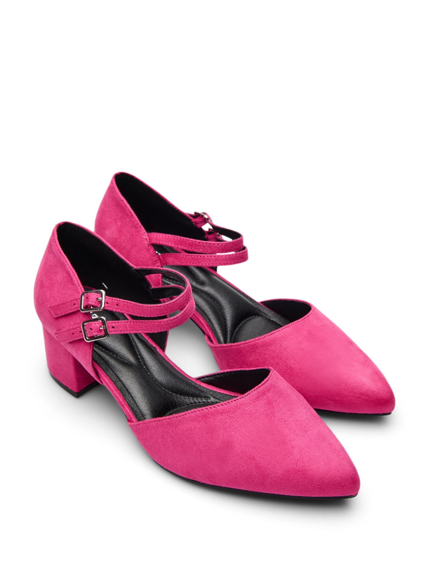 Zizzi Pumps met dubbele bandjes, Roze, Packshot image number 1
