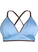 Omkeerbare bikinitop met V-hals en gekruiste bandjes op de rug, Bruin, Packshot image number 3