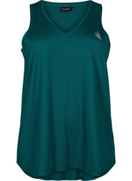 Sporttopje met V-hals, Deep Teal