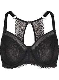 Beugelbeha met kant, Black