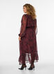 Maxi-jurk met bloemenprint en smokwerk, Donker Bordeaux, Model image number 1