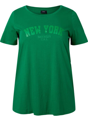 Katoenen t-shirt met tekstopdruk, Jolly Green W. New, Packshot image number 0
