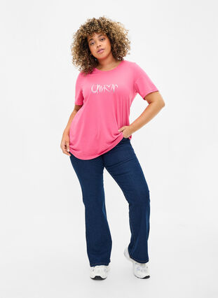 FLASH - T-shirt met motief, Hot Pink Amour, Model image number 2