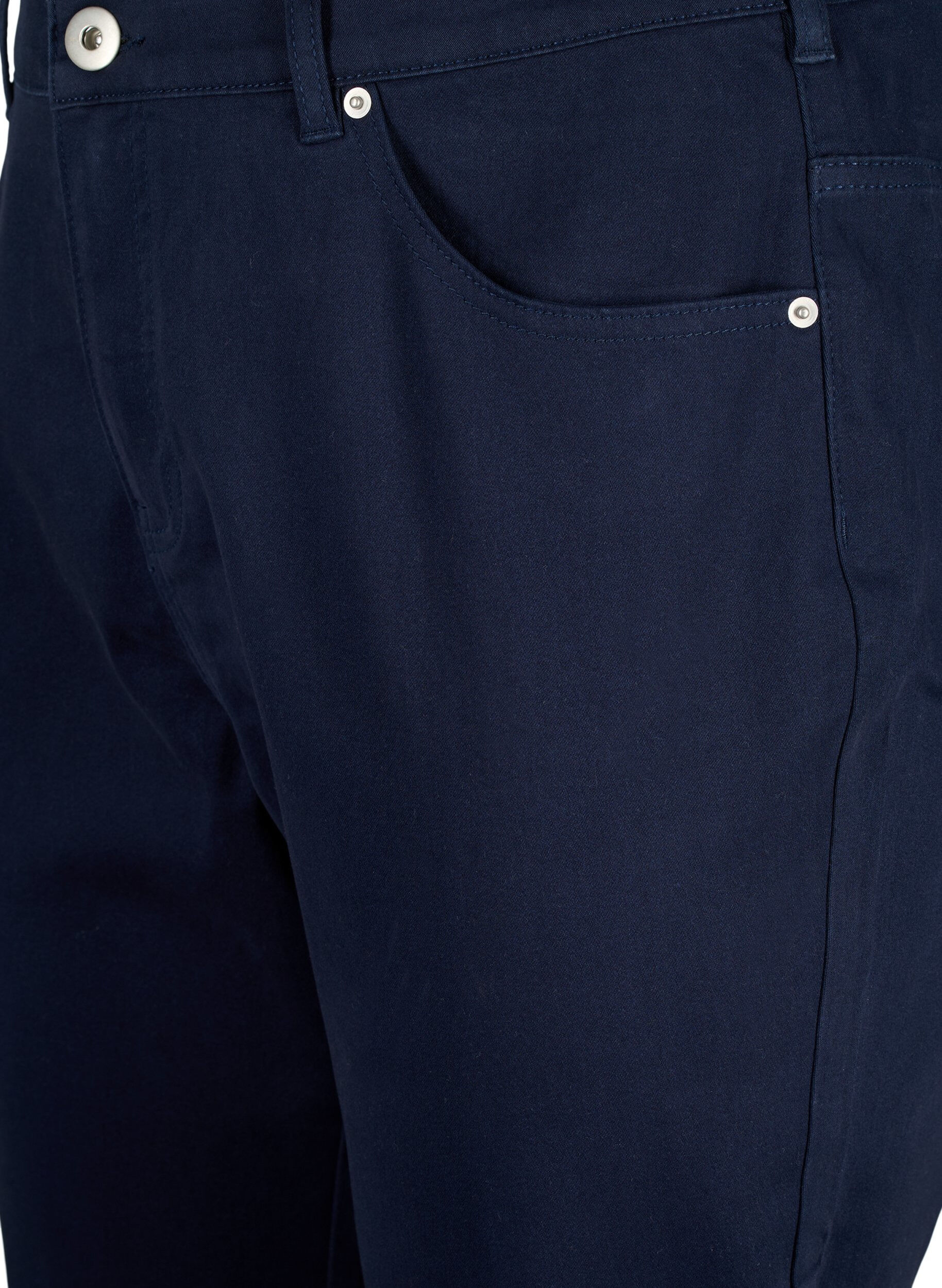 Zizzi  Capribroeken met hoge taille en broderie anglaise, Night Sky, Packshot image number 2