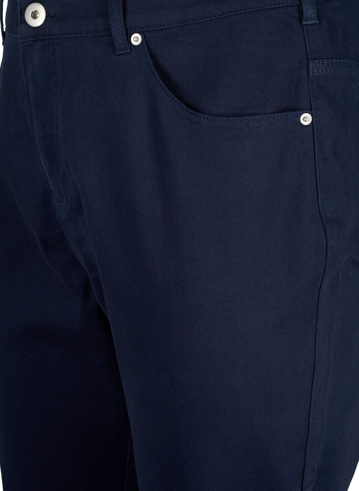  Capribroeken met hoge taille en broderie anglaise, Night Sky, Packshot image number 2