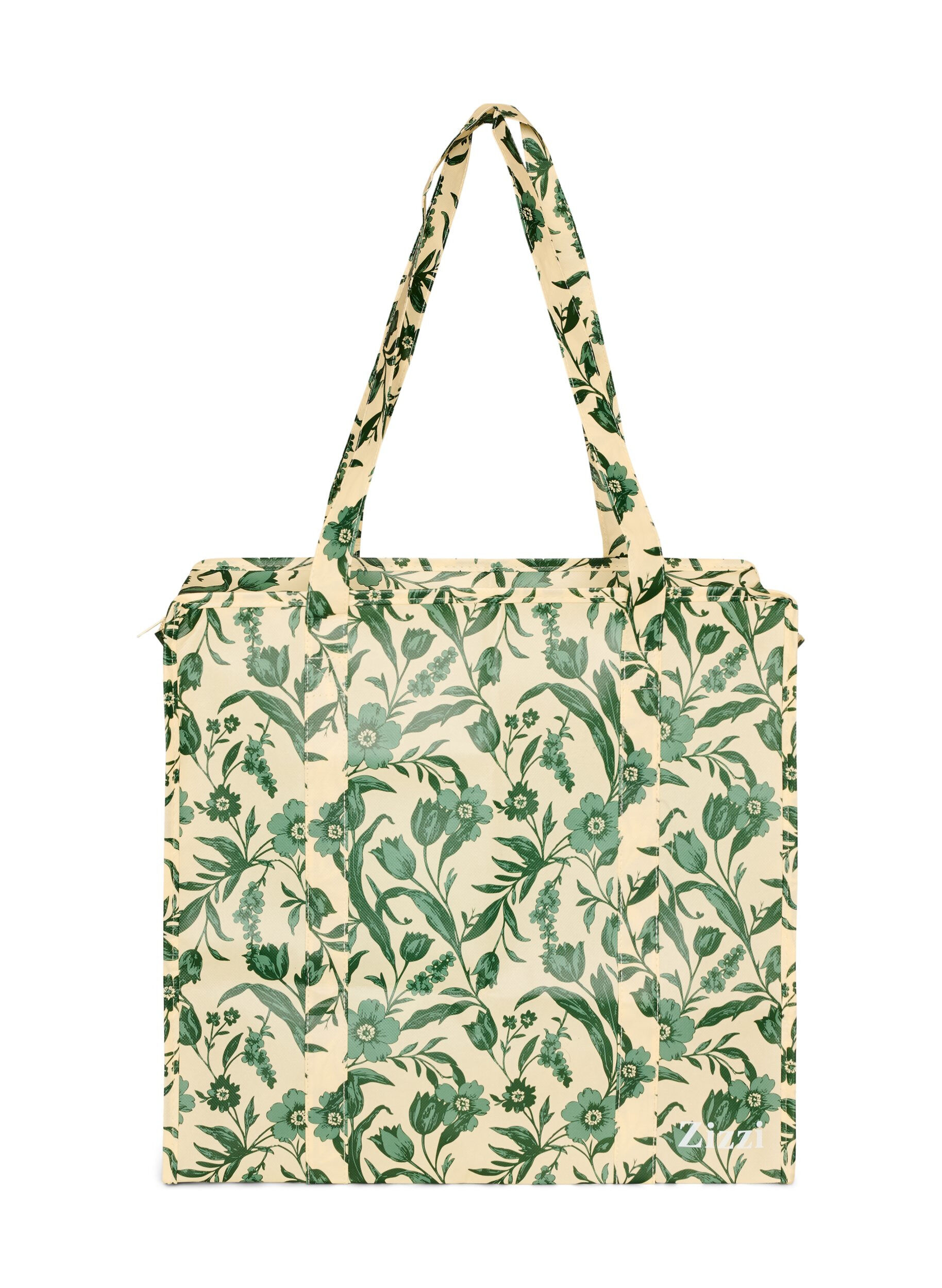 ZizziShoppingtas met ritssluiting, Groen, Packshot image number 1