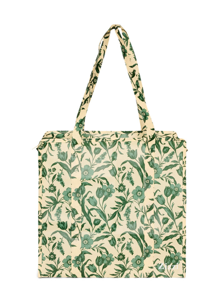 Shoppingtas met ritssluiting, Groen, Packshot image number 1