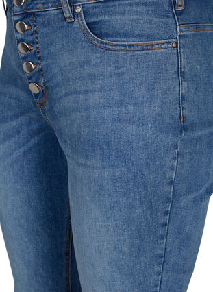 Sanna jeans met superslanke pasvorm en knoopsluiting, Blue denim, Packshot image number 2