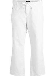 Straight-fit jeans met een strikceintuur, Wit