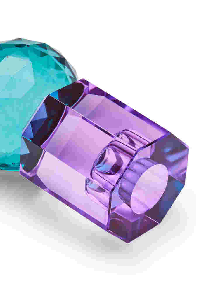Kristallen kandelaar, Violet/Petrol, Packshot image number 1