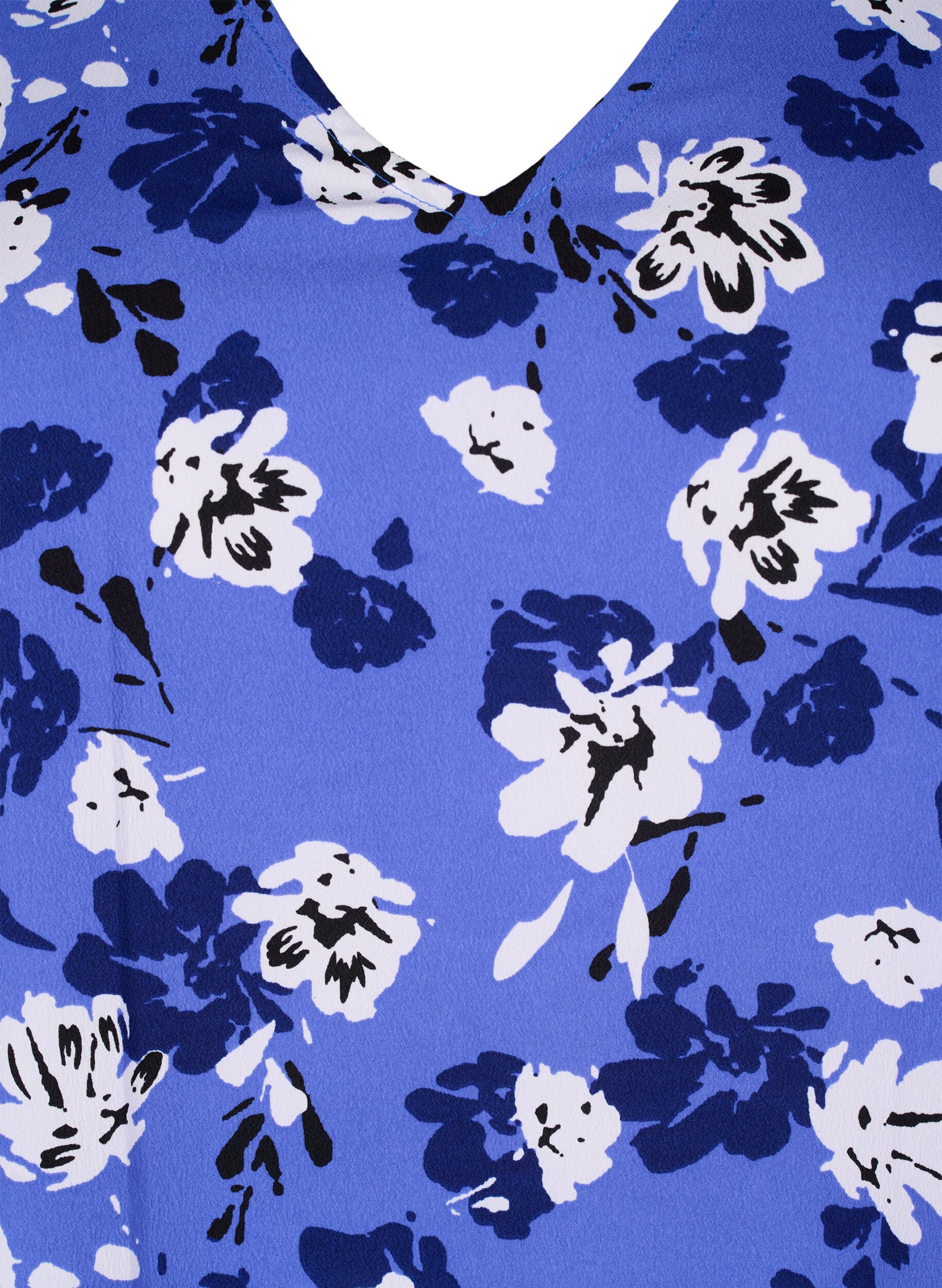 Zizzi FLASH - Tuniek met v-hals en print, Amparo Blue Flower, Packshot image number 2