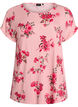 T-shirt met bloemenprint, Roze, Packshot image number 0