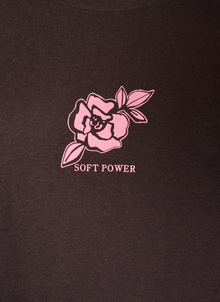 T-shirt met print, Bruin, Packshot image number 2