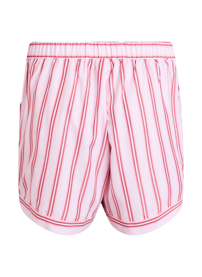 Losse shorts met strepen en zakken, Roze, Packshot image number 1