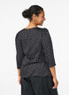 Blouse met stippen, striksluiting en 3/4-mouwen, Zwart, Model image number 2