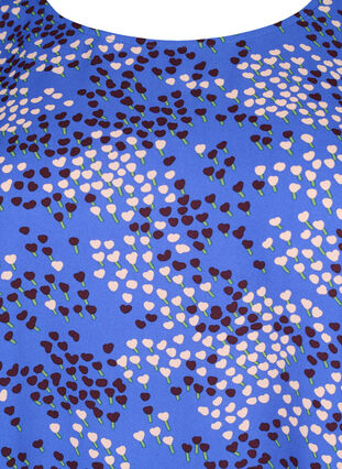 FLASH - Blouse met lange mouwen, smok en print, Dazzling Blue AOP, Packshot image number 2