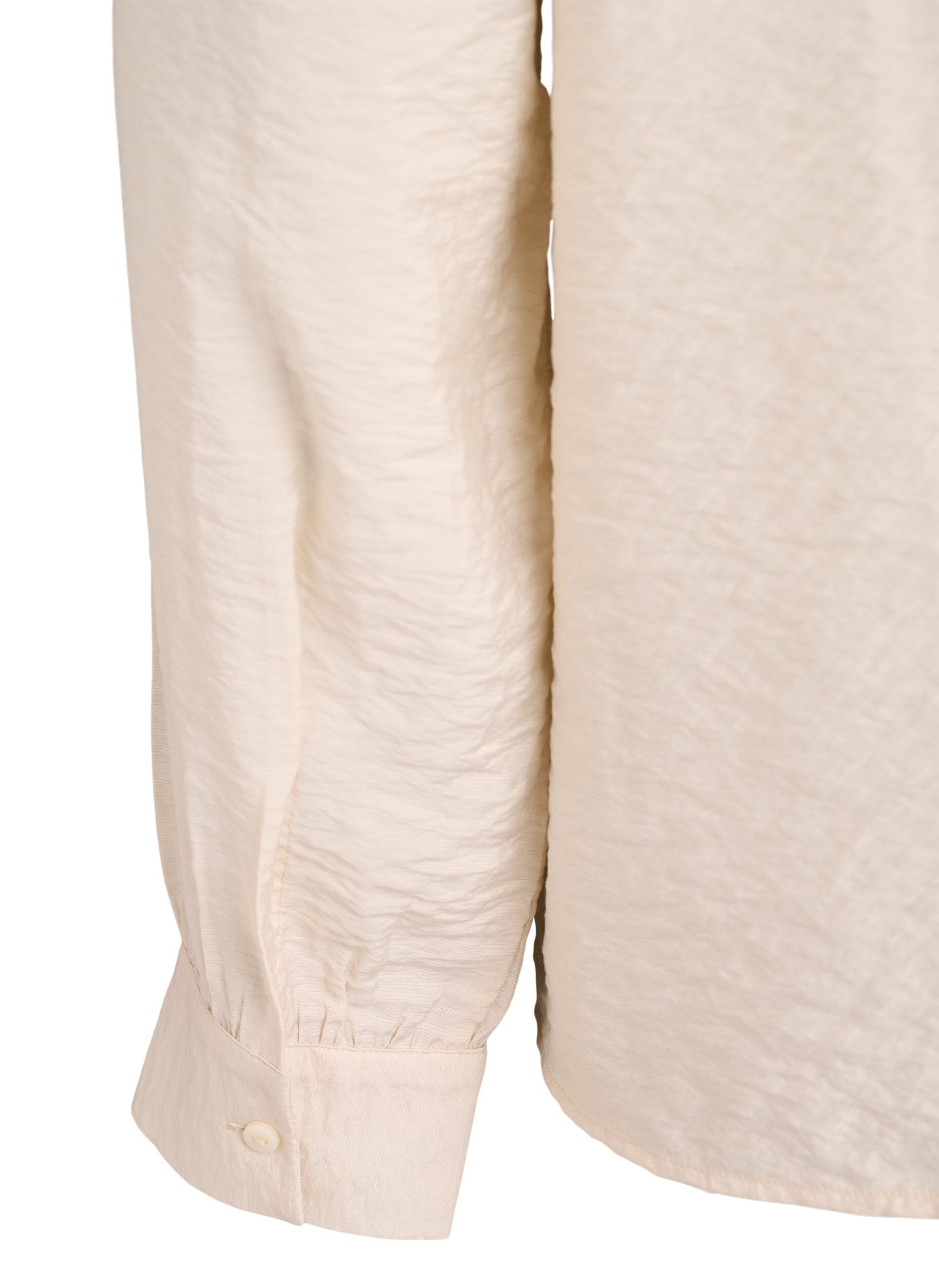 Zizzi Blouse met V-hals en geborduurde banden, Beige, Packshot image number 3