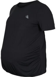 Zwangerschap sport t-shirt, Black